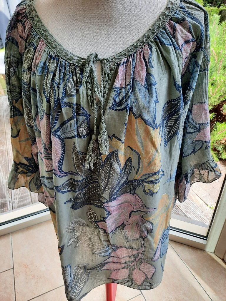 Toffe blouse MADE IN ITALY - XXL, Made in Italy, Taille 46/48 (XL) ou plus grande, Autres couleurs, Comme neuf