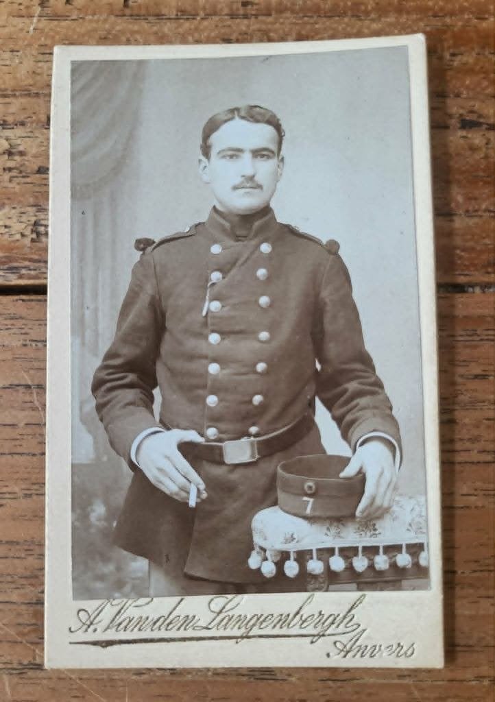 Photo d'un soldat belge de +- 1914, Enlèvement ou Envoi, Armée de terre, Photo ou Poster