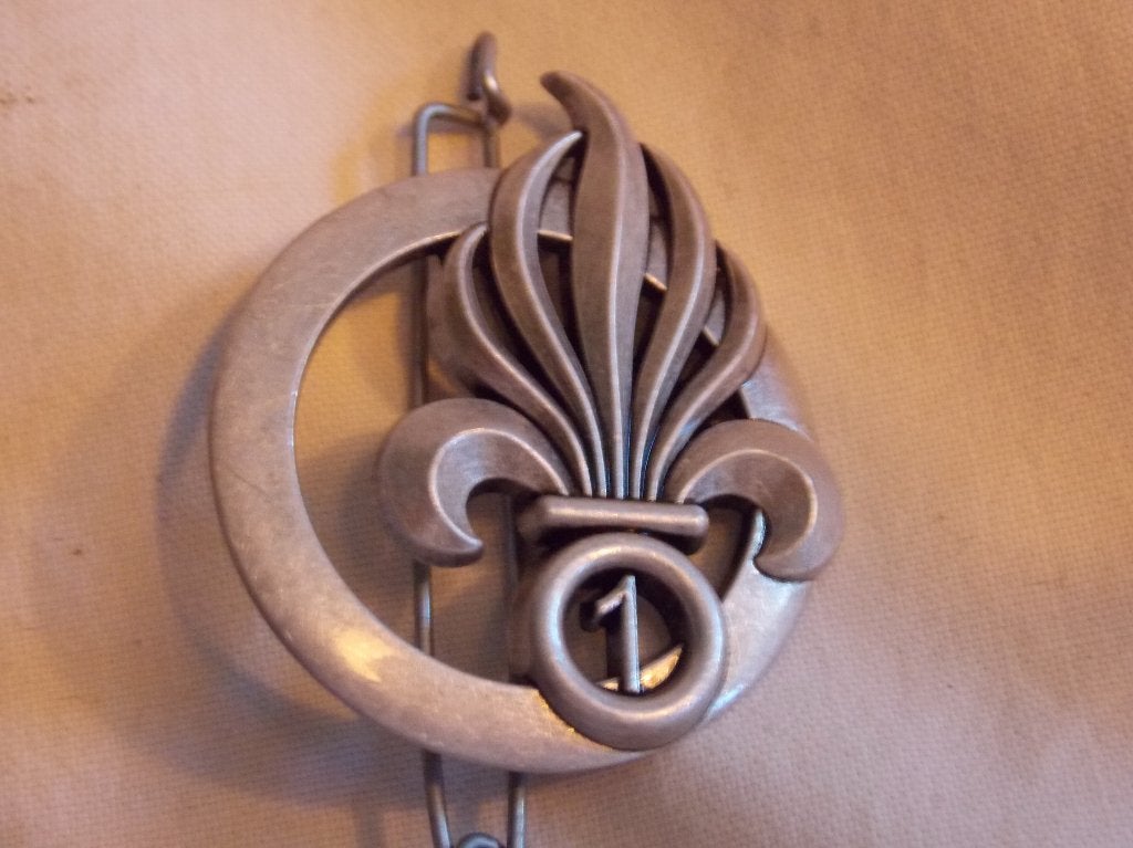 Franse legion etrangere baret kenteken (F), Verzamelen, Ophalen of Verzenden, Landmacht, Embleem of Badge