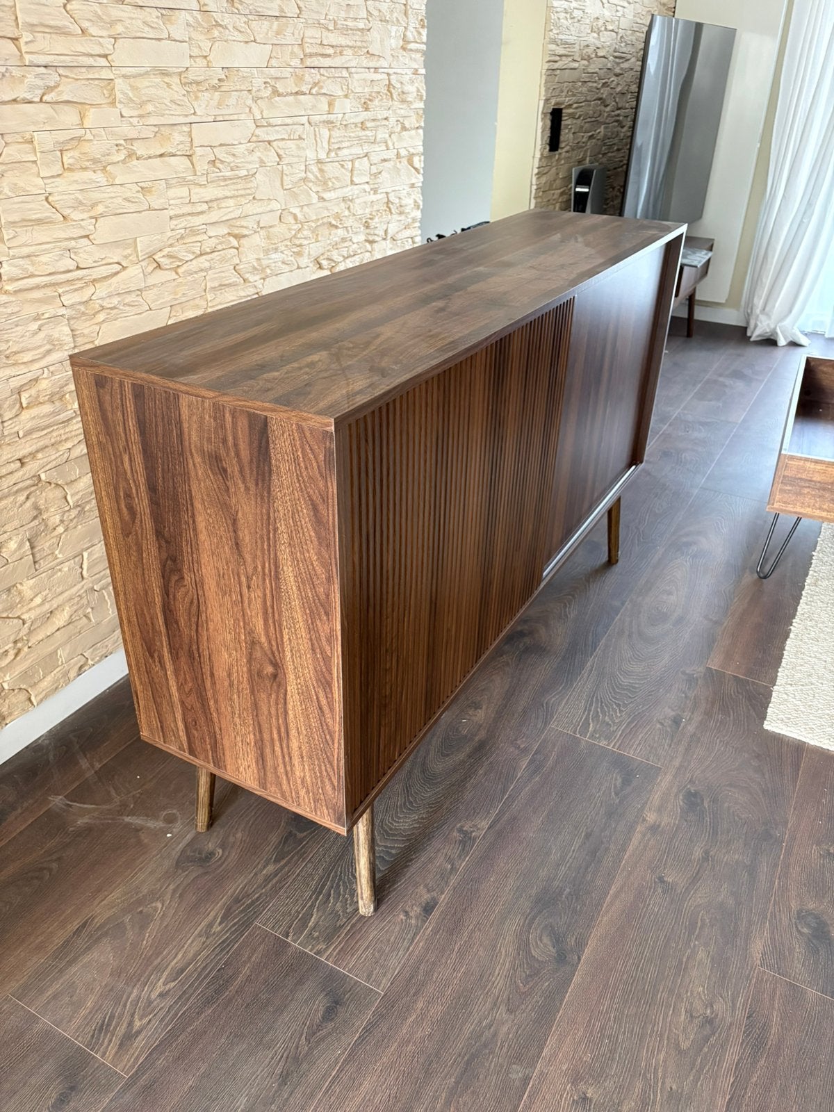 Houten dressoirkast modern landelijke stijl, Ophalen, Zo goed als nieuw