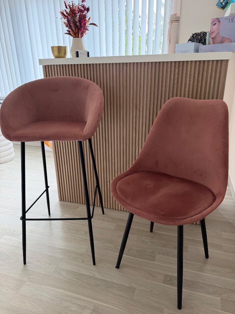 Stoelen zachtroze, Huis en Inrichting, Stoelen, Ophalen, Gebruikt, Overige kleuren, Overige materialen