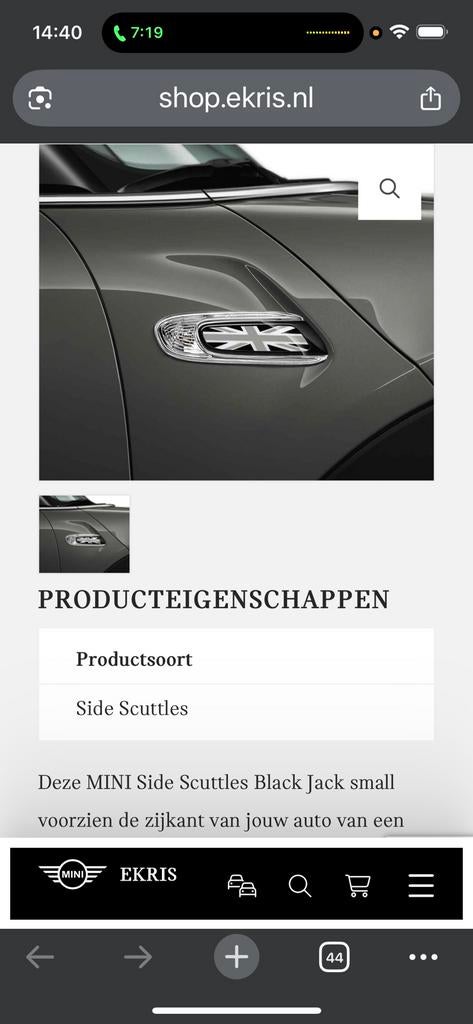 Pour un ensemble MINI (drapeau anglais) de Jack rose/noir, Enlèvement, Neuf