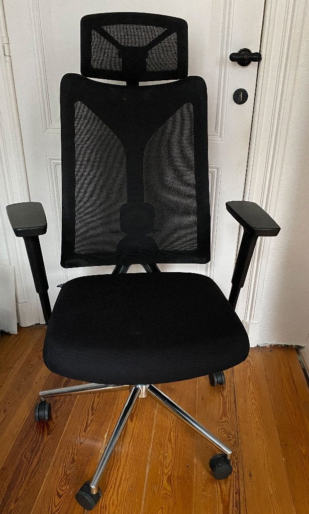 Chaise de bureau Ergo King Adara noire, Maison & Meubles, Neuf, Enlèvement, Chaise de bureau, Ergonomique