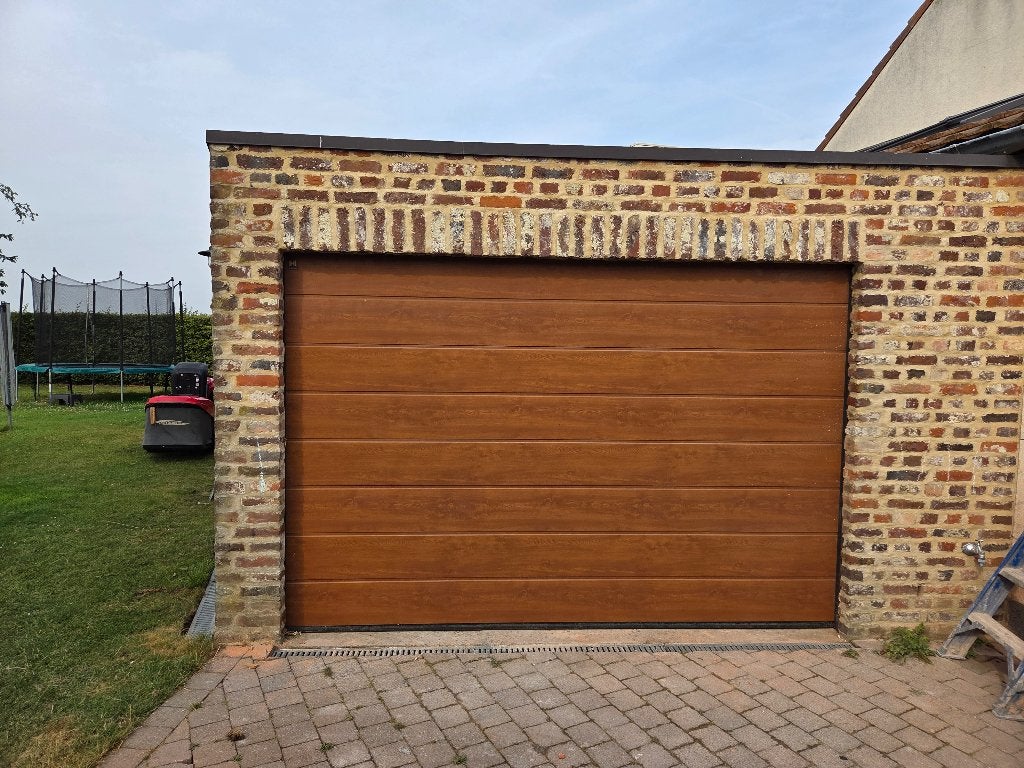 Hormann - sectoniaal poort - Bruin 300 X 214,5cm, Ophalen, Gebruikt