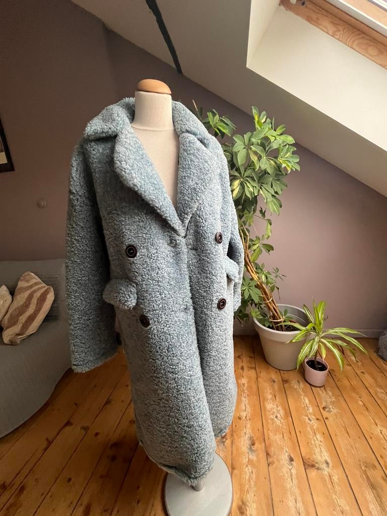 Compañia Fantastica Lange jas van imitatiebont, Kleding | Dames, Jassen | Winter, Nieuw, Maat 34 (XS) of kleiner, Blauw, Ophalen of Verzenden
