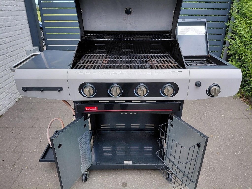 BARBECOOK GASBARBEQUE SIESTA 412 black edition NIEUWSTAAT!!, Tuin en Terras, Ophalen, Zo goed als nieuw, Barbecook