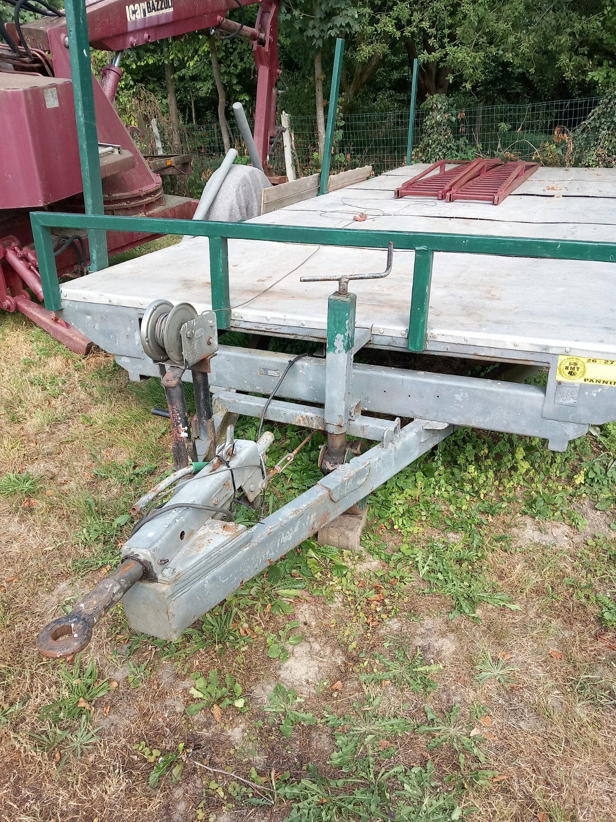 aanhangwagen drie asser géén papieren, Ophalen