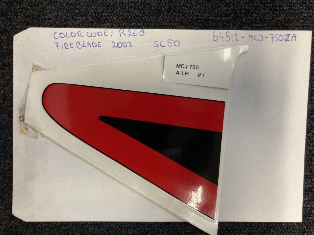 Fireblade cbr954RR bj 2002 sticker topkuip links nieuw, Motoren, -, -, Nieuw, Ophalen of Verzenden