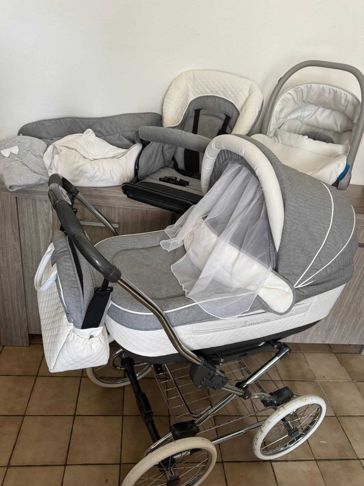 Buggy vintage - Roan Marita - avec accessoires, Autres marques, Couverture pieds, Comme neuf, Enlèvement