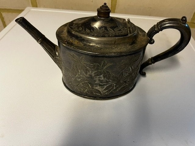 Antieke zilveren theepot, Antiek en Kunst, Ophalen