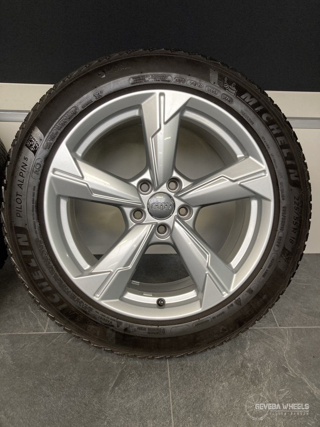18” originele Audi A6 C8 velgen + winterbanden 5x112    4K0, Auto-onderdelen, Banden en Velgen, 18 inch, Gebruikt, -, -