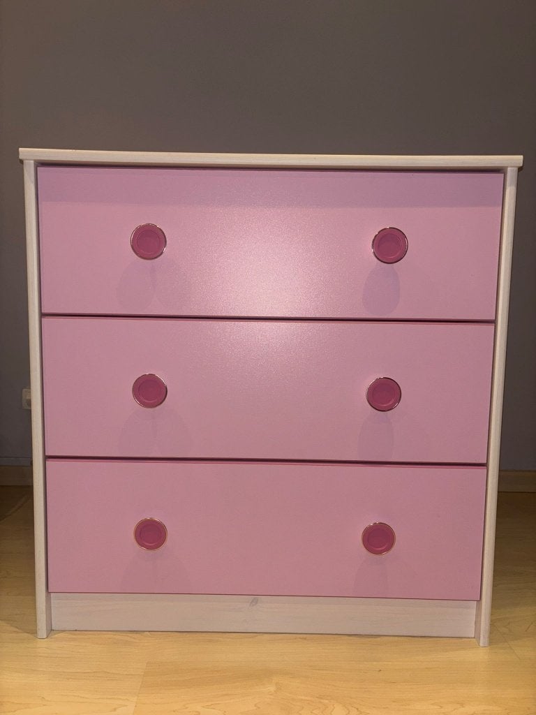 Bureau commode table de nuit pour fille très bon état, Maison & Meubles, Enlèvement, Comme neuf, Rose