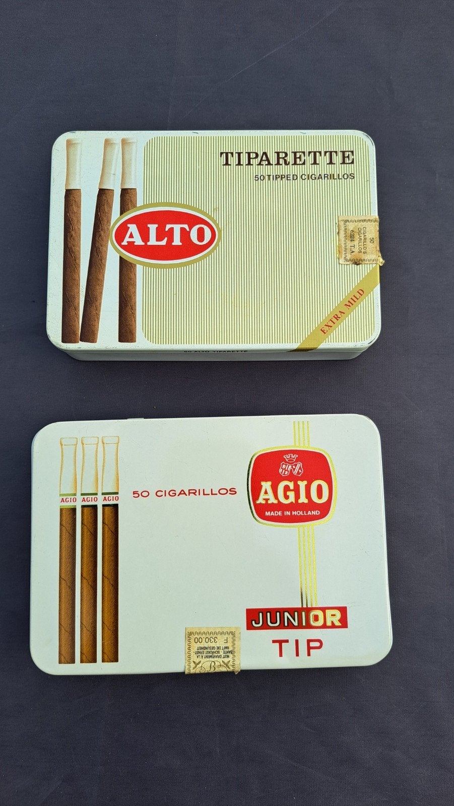 lot 2 boîtes de cigarillos junior tip ,  alto tiparette, Ophalen