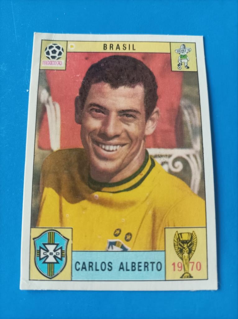Panini Mexico 70 Brazilië Carlos Alberto, Ophalen of Verzenden