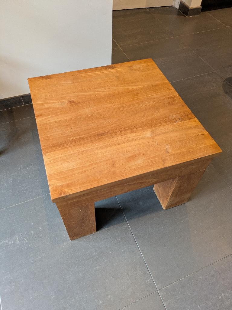salontafel teak, Huis en Inrichting, Tafels | Salontafels, Ophalen, 50 tot 100 cm, Zo goed als nieuw, Minder dan 50 cm