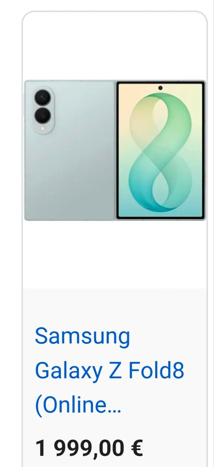 Samsung Z fold 8 - 256G - NEUF Pistachio, Télécoms, Téléphonie mobile | Samsung, Enlèvement