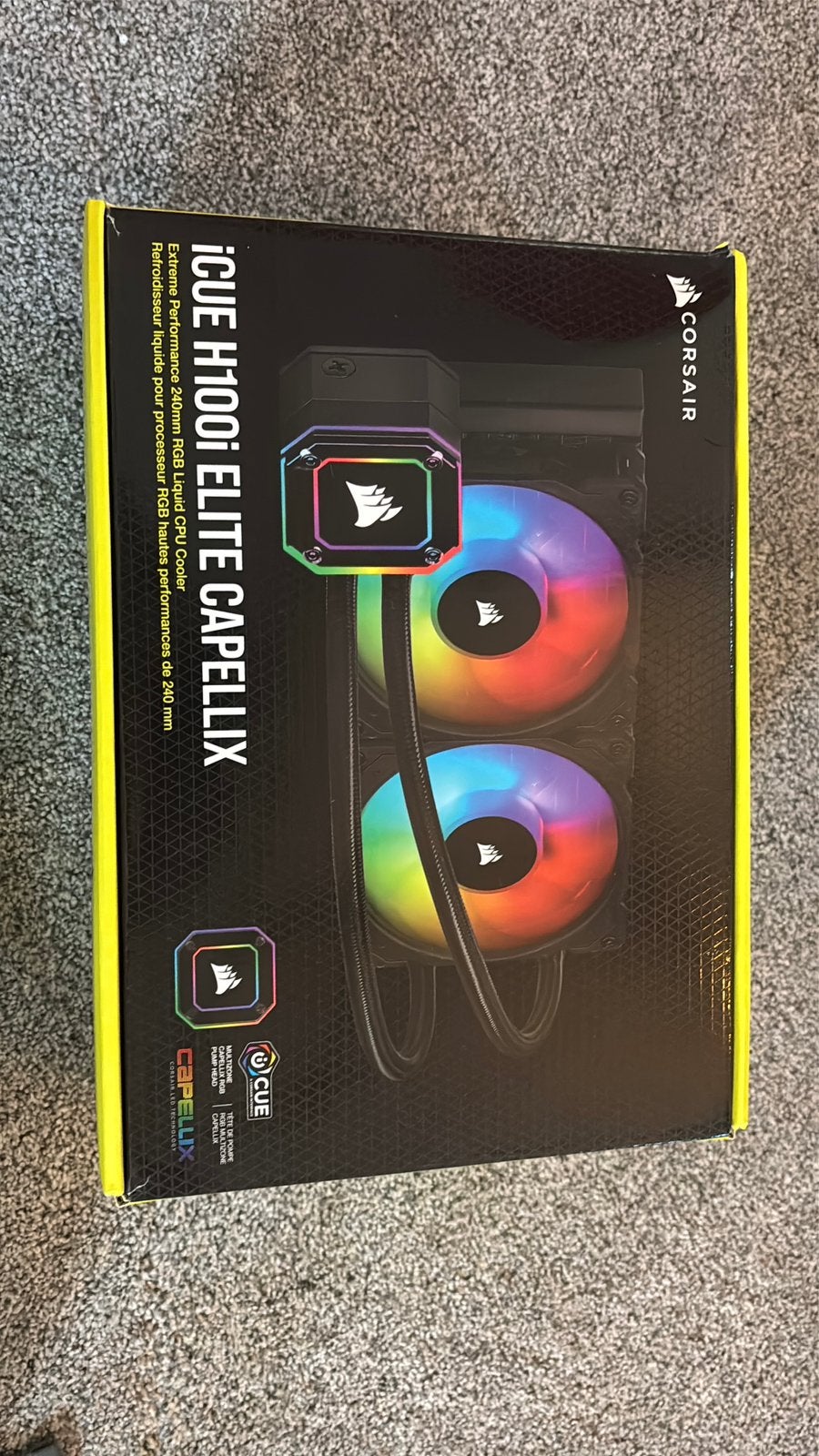 Corsair icue H100i elite capellix, CPU liquid cooler, Computers en Software, Computerkoelers, Ophalen of Verzenden, Nieuw