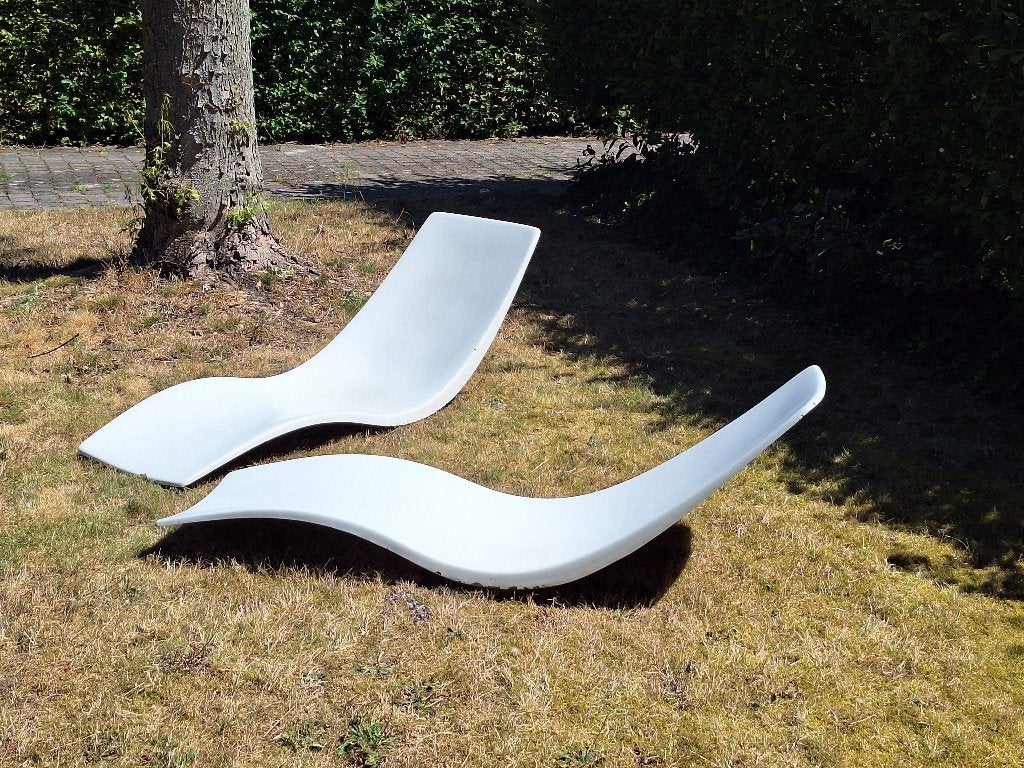 Ligstoel naar een ontwerp van Charles Zublena, vintage, Tuin en Terras, Ophalen, Gebruikt