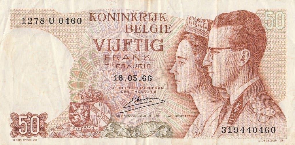 Billet de 50 francs belges 1966, Enlèvement ou Envoi, Billets en vrac
