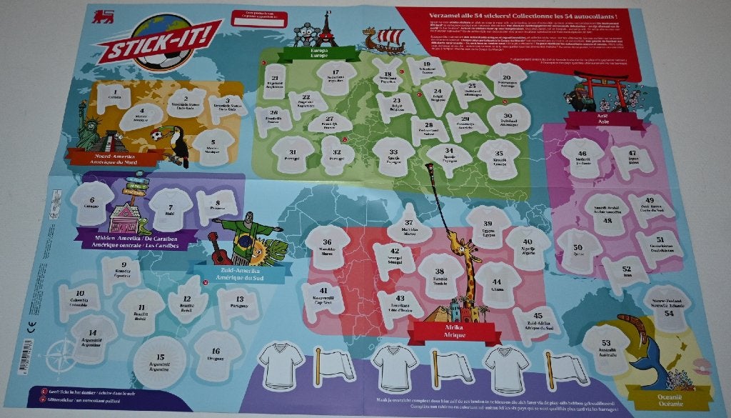 WK 2026/Poster + Stick - It/Ensemble complet Delhaize, Envoi, Neuf, Affiche, Image ou Autocollant