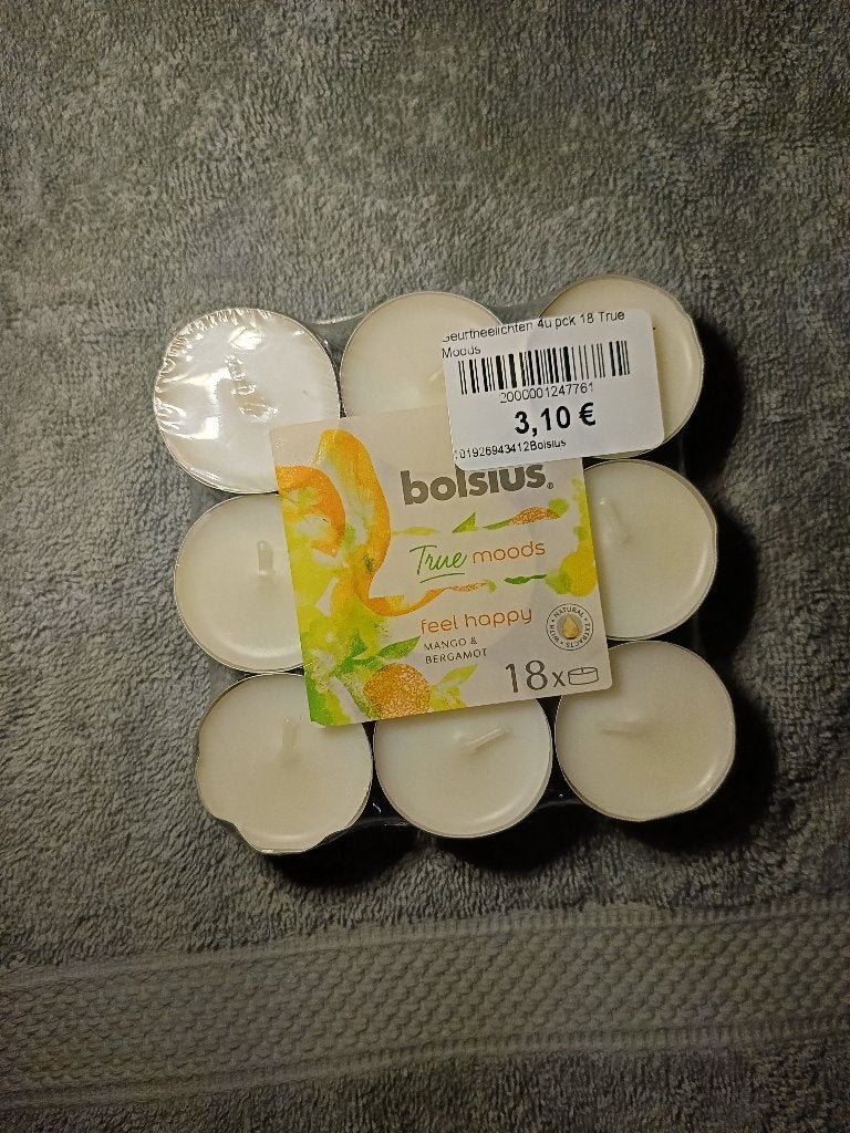 Theelichtjes mango bergamot, Ophalen, Nieuw, Kaars