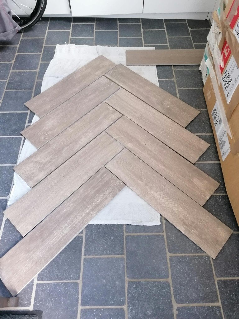 parket tegels visgraat, Ophalen, 40 tot 60 cm, Keramiek, Nieuw