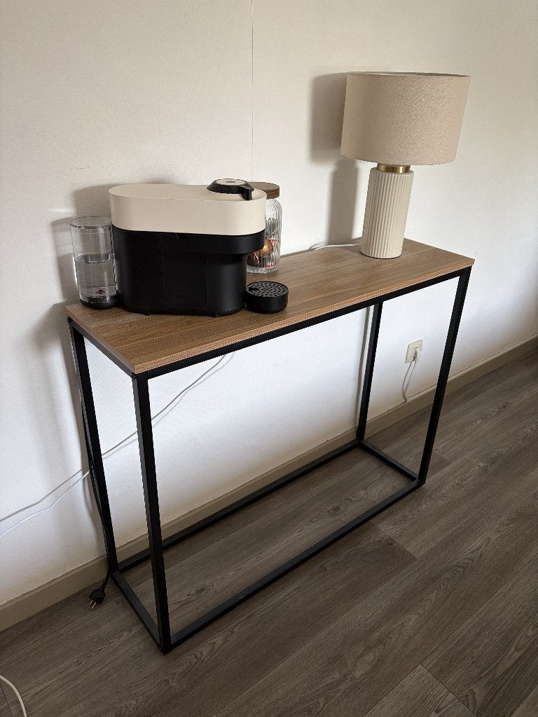 Console tafel / koffiebar, Ophalen, Metaal of Aluminium, 50 tot 100 cm, Zo goed als nieuw