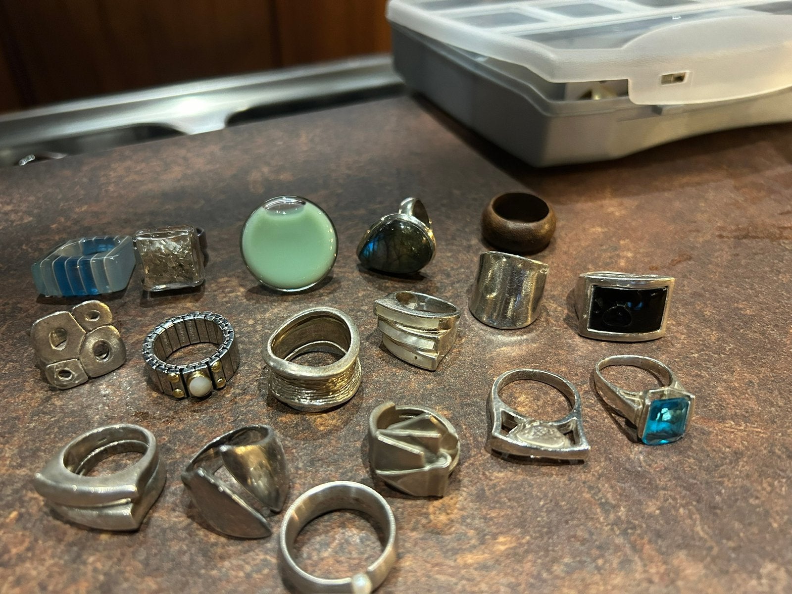 Lot ringen, Handtassen en Accessoires, Ringen, Ophalen, Zo goed als nieuw