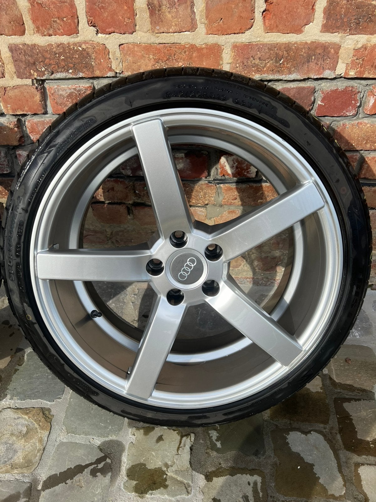 Jantes Audi avec pneus 245/35ZR 19 Tristar, Autos : Pièces & Accessoires, Pneus & Jantes, Pneu(s), 19 pouces, 245 mm, Utilisé