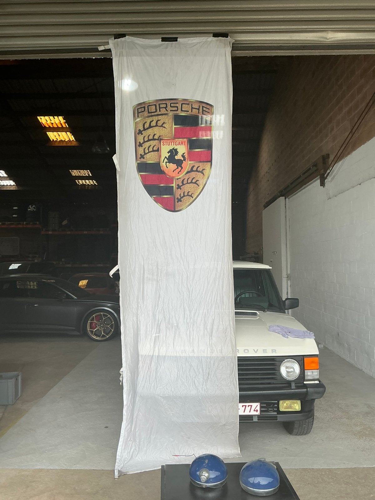 GRAND DRAPEAU PORSCHE – DÉCORATION GARAGE / SHOWROOM, Divers, Drapeaux & Banderoles, Enlèvement ou Envoi, Utilisé