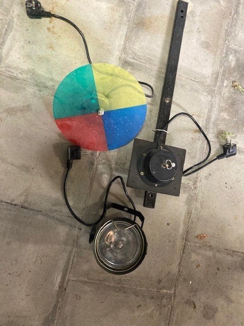 spot,motor en kleurwiel, Ophalen, Gebruikt
