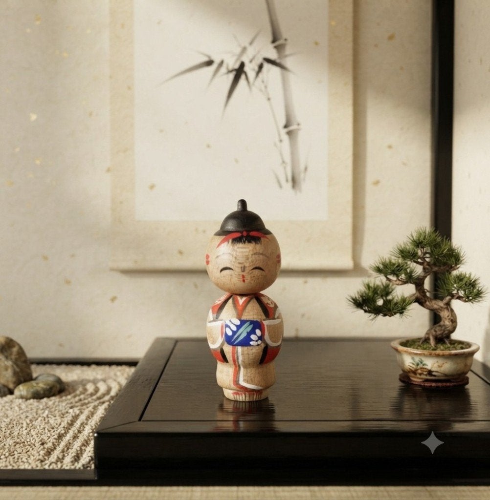 Super kokeshi vintage, Antiquités & Art, Art | Art non-occidental, 6 cm, Japon, Bois, Poupée
