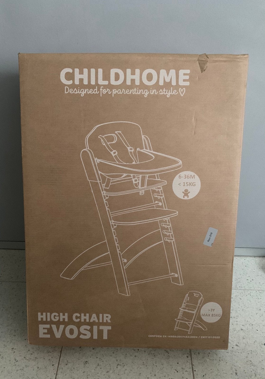 Meegroeistoel Childhome Evosit, Kinderen en Baby's, Kinderstoelen, Ophalen, Nieuw, Meegroeistoel, Afneembaar eetblad