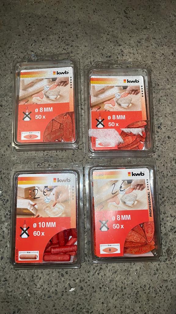 Chevilles bois Kwb 10mm, Bricolage & Construction, Enlèvement, Neuf, Moins de 50 mm, Chevilles
