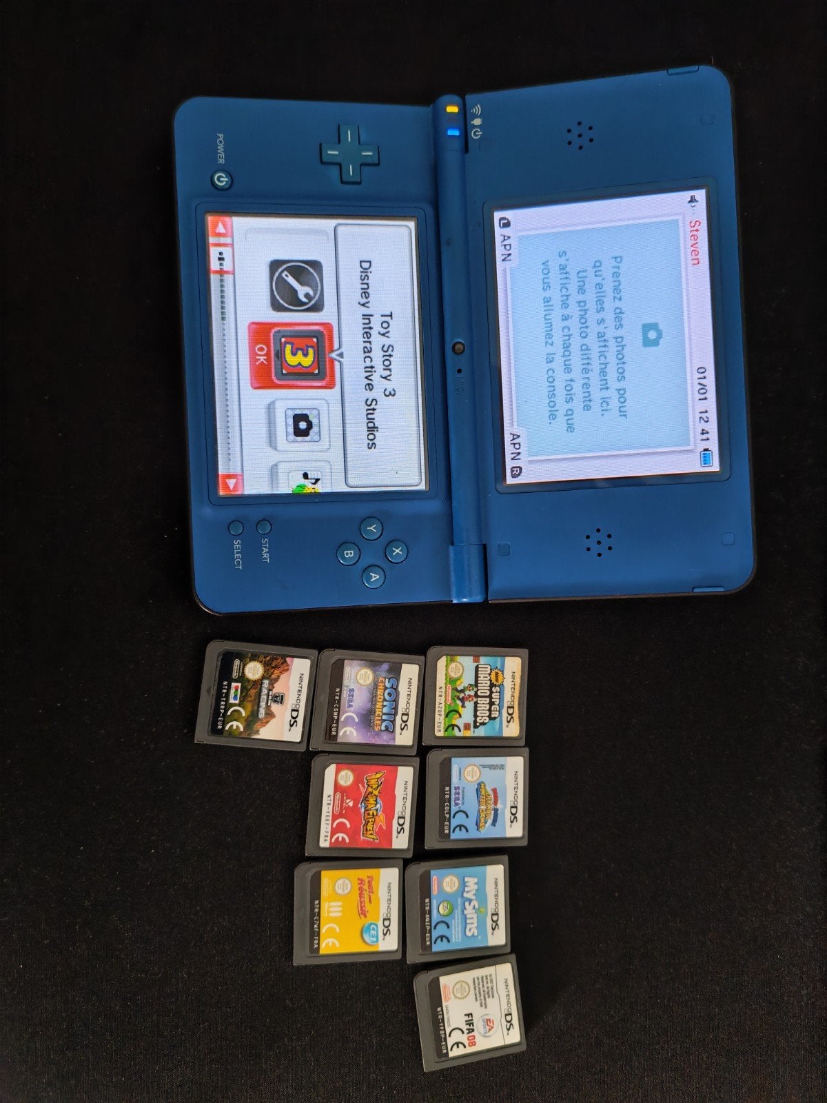 Lot Nintendo dis xl bleu + jeux, Enlèvement, Bleu, Dsi