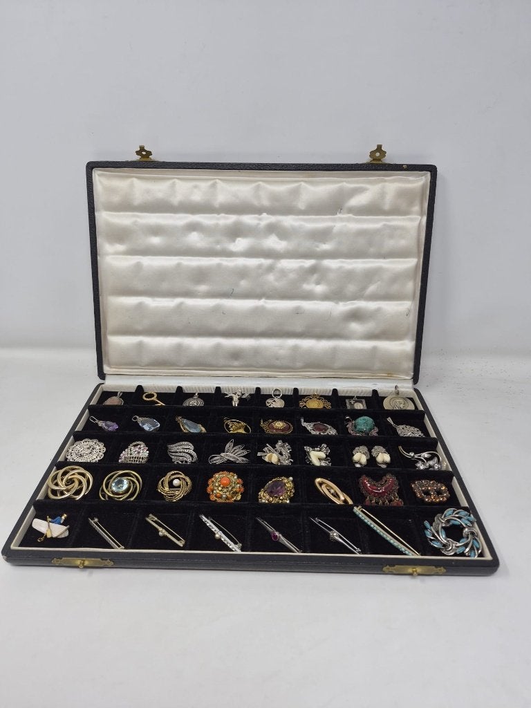 Groot lot vintage sieraden–oorbellen, broches, hangers e.a.., Enlèvement, Argent, Argent