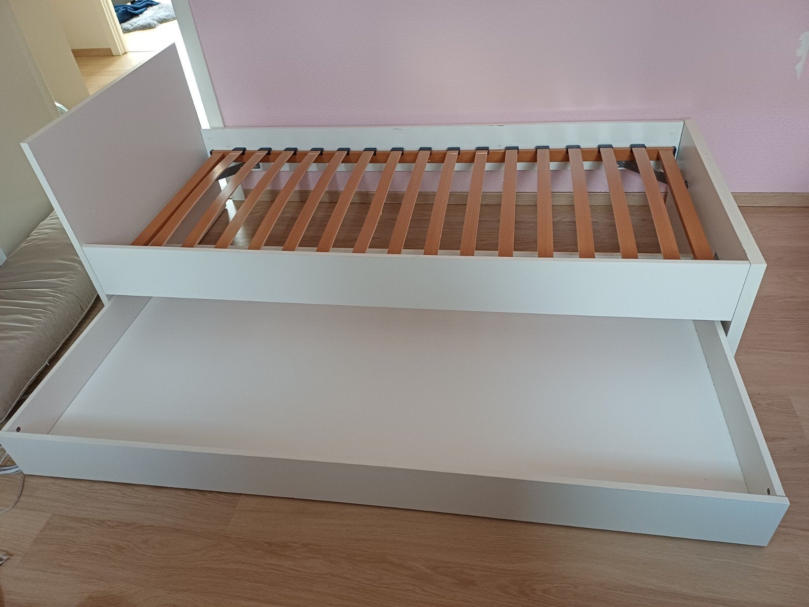 Lit simple avec lit gigogne 90 x 200 cm, Enlèvement, Sommier à lattes