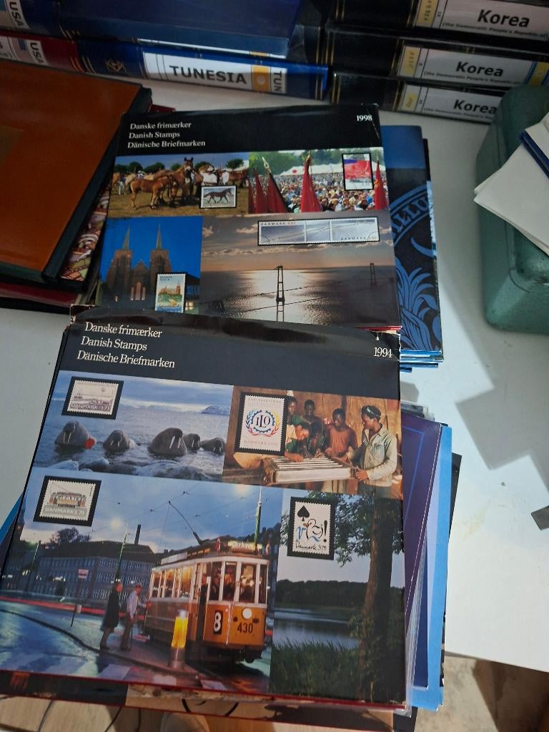 Grote Collectie Luxe Jaarboeken Denemarken– Danske Frimærker, Ophalen, Denemarken, Postfris