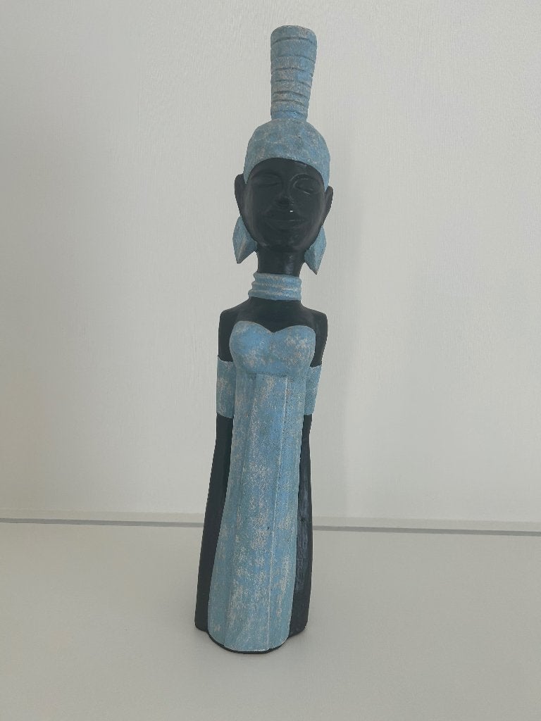 Deco, Antiek en Kunst, Ophalen, Houtsnijwerk, Blauw, 50 - 100 cm