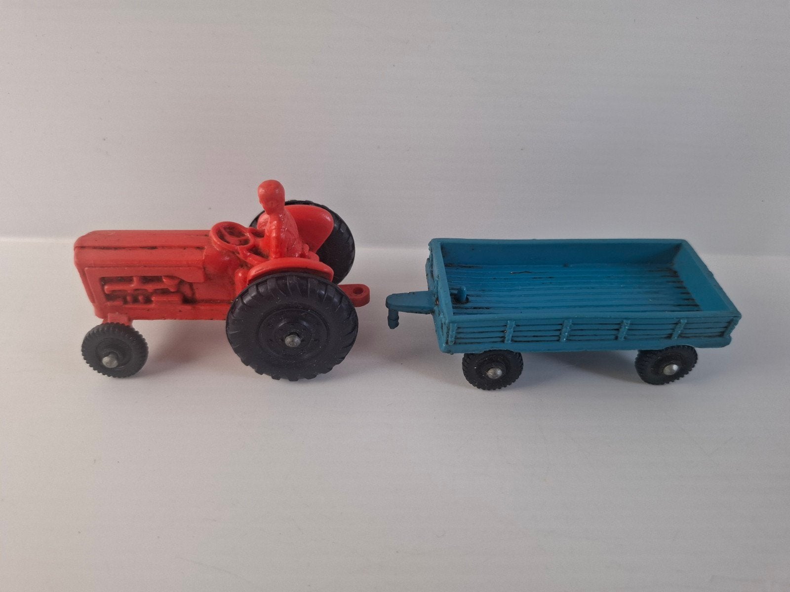 Vintage plastic Tomte Laerdal aanhanger met tractor, Ophalen of Verzenden, Gebruikt