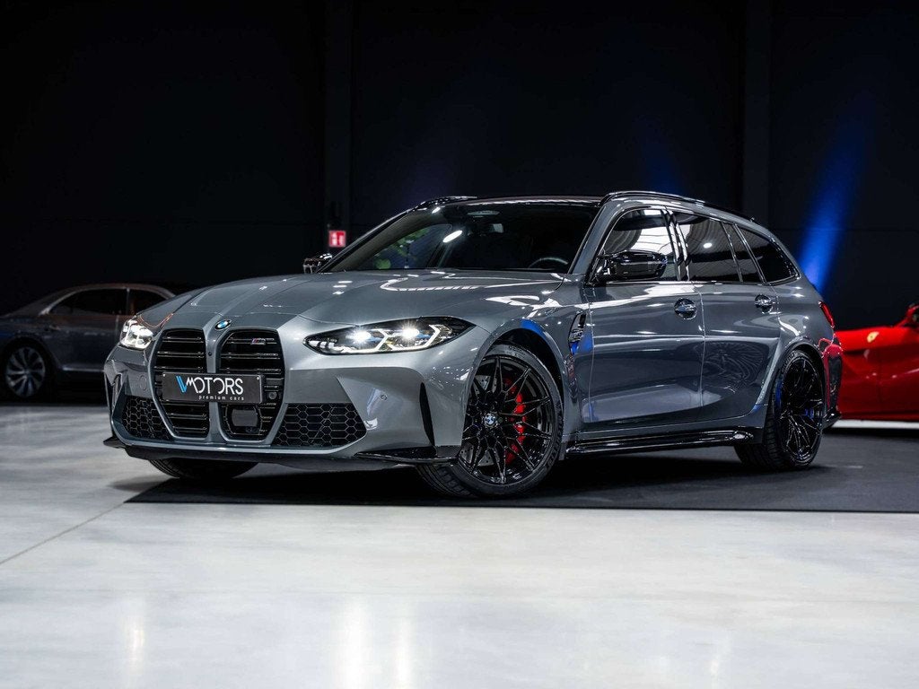 BMW M3 xDrive Competition - Laser - H&K - Skyscraper Grau, Auto's, Automaat, Zwart, 2993 cc, Leder