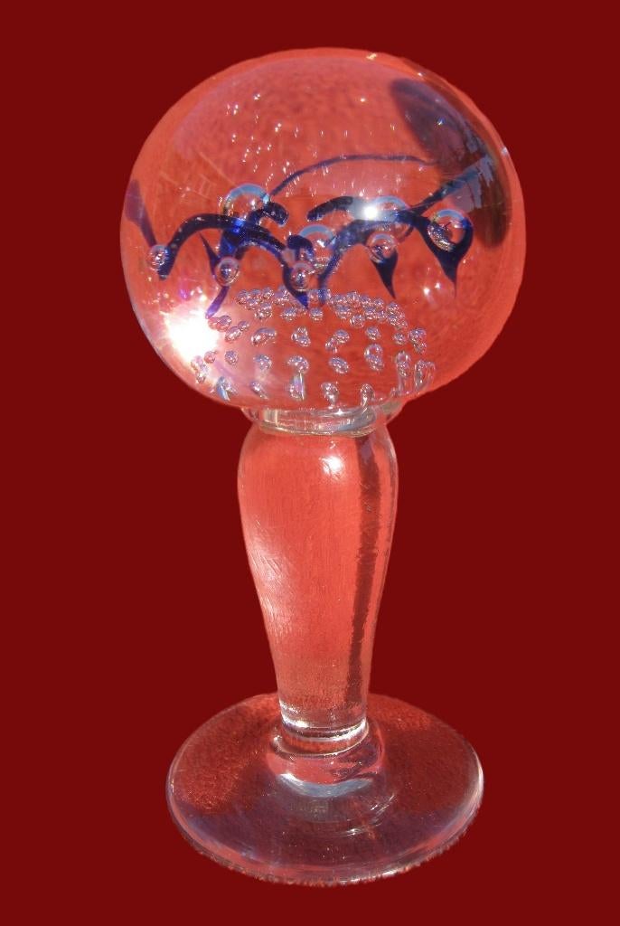 Vintage 16,5cm sulfure op voet porteperruque., Enlèvement