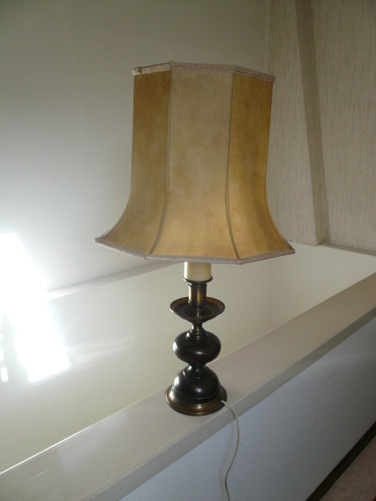 Vintage tafellamp, Vintage, Natuurlijk materiaal, E27 (groot), Ophalen