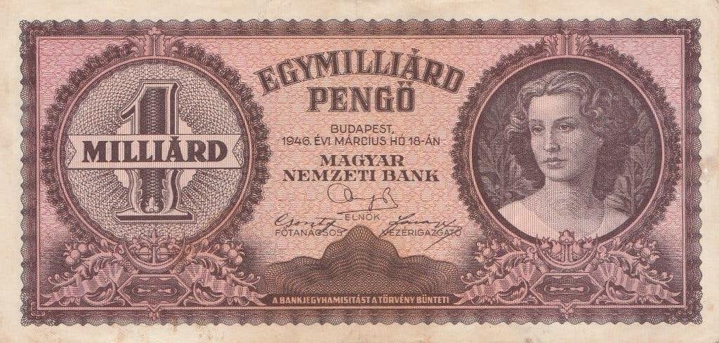 1946 Hongrie 1 milliard de Pengő., Enlèvement ou Envoi