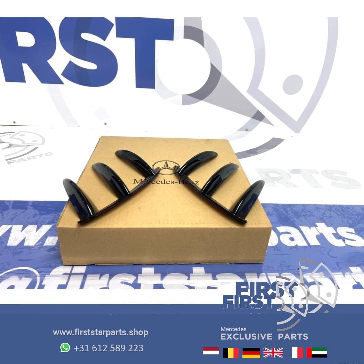 W177 A45 AMG ACHTERBUMPER AERO SPLITTER SET L/R 2018-2022 SP, Gebruikt, Ophalen of Verzenden, Achter, -