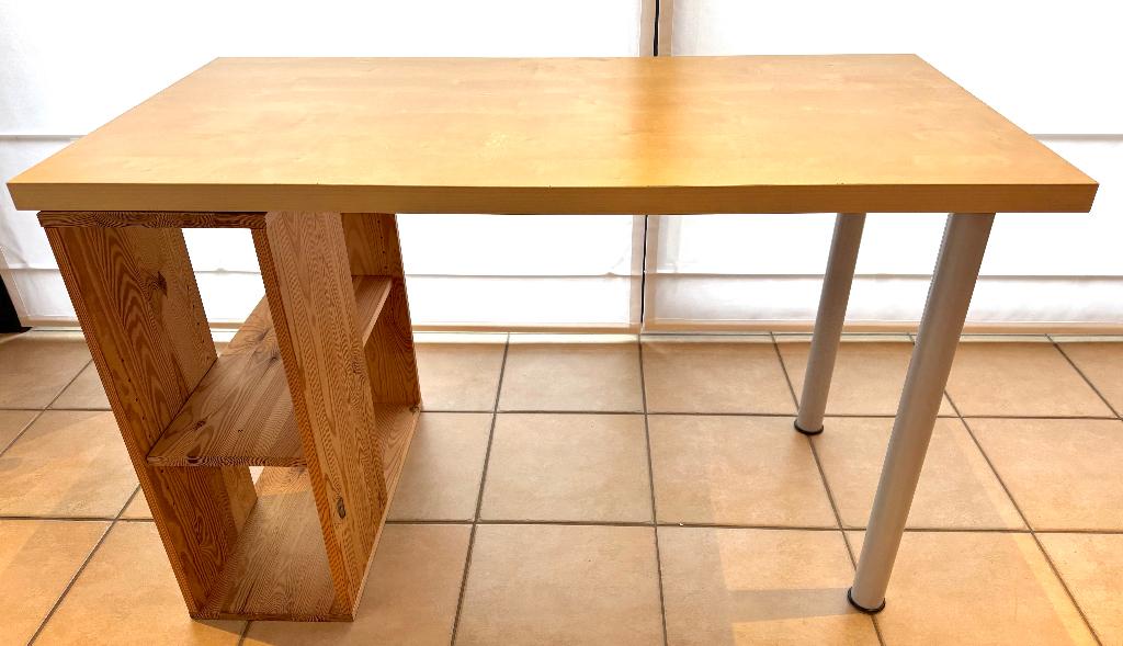 Bureautafel Ikea, Huis en Inrichting, Bureaus, Gebruikt, Overige typen, IKEA, Scandinavisch, Hout, Beige, Demontabel, Met lades