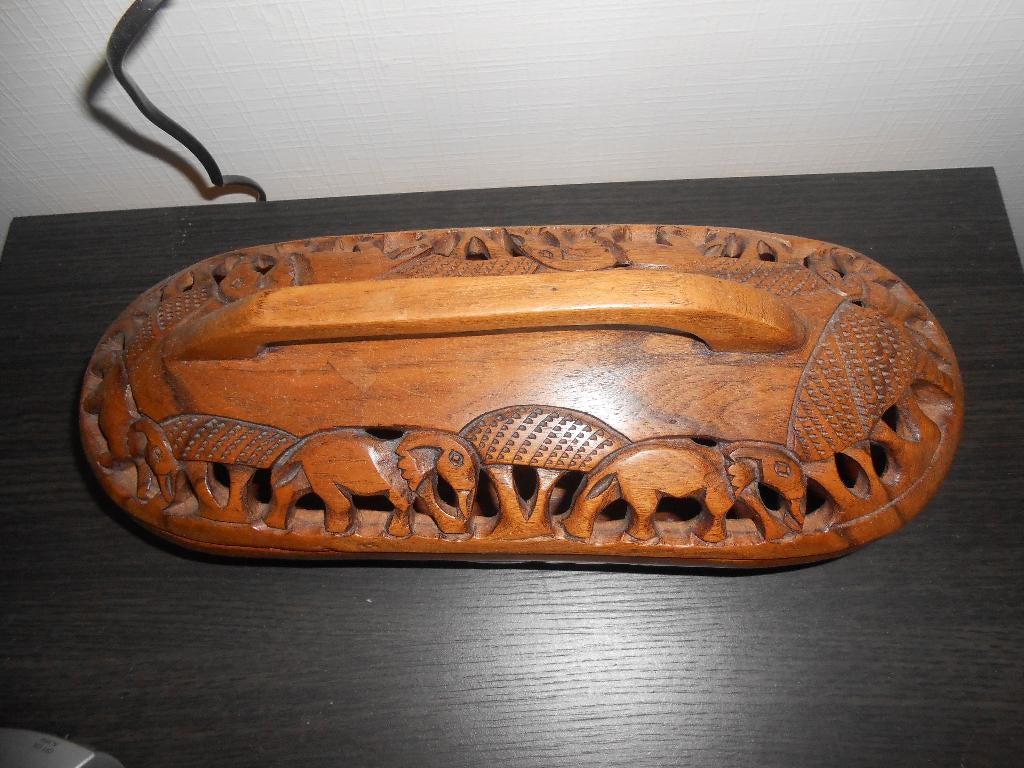 Decoratieve opbergdoos in massief  hout, Ophalen