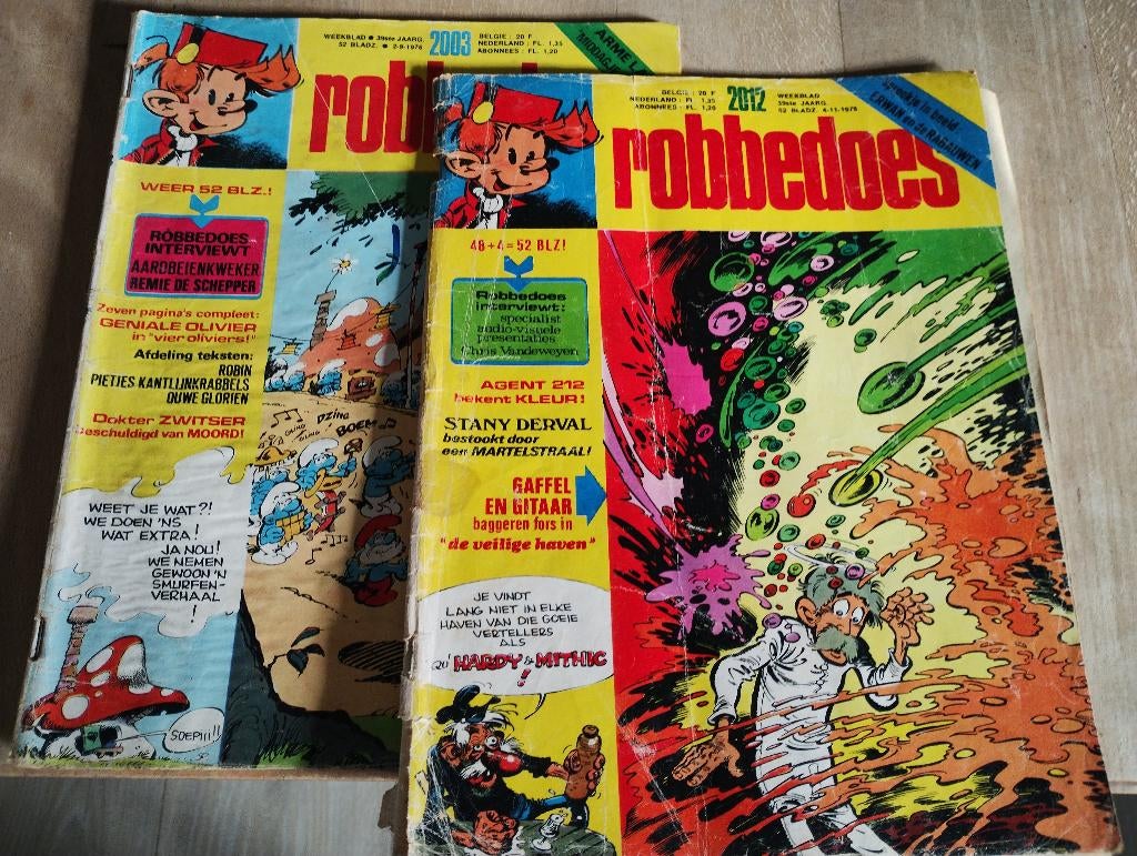 Retro Robbedoes stripbladen 1976 – nrs. 2003 & 2012, Verzamelen, Ophalen of Verzenden, Overige typen