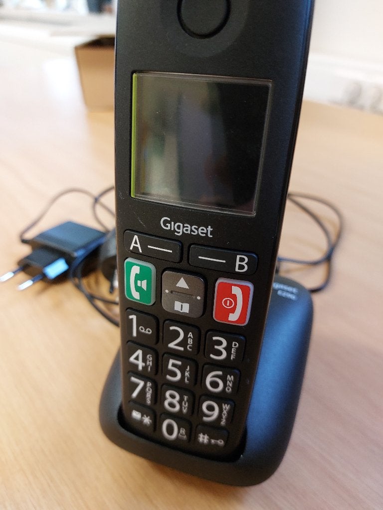 Gigaset E290 draadloze telefoon met grote knoppen, Telecommunicatie, Ophalen of Verzenden, Gebruikt, 1 handset