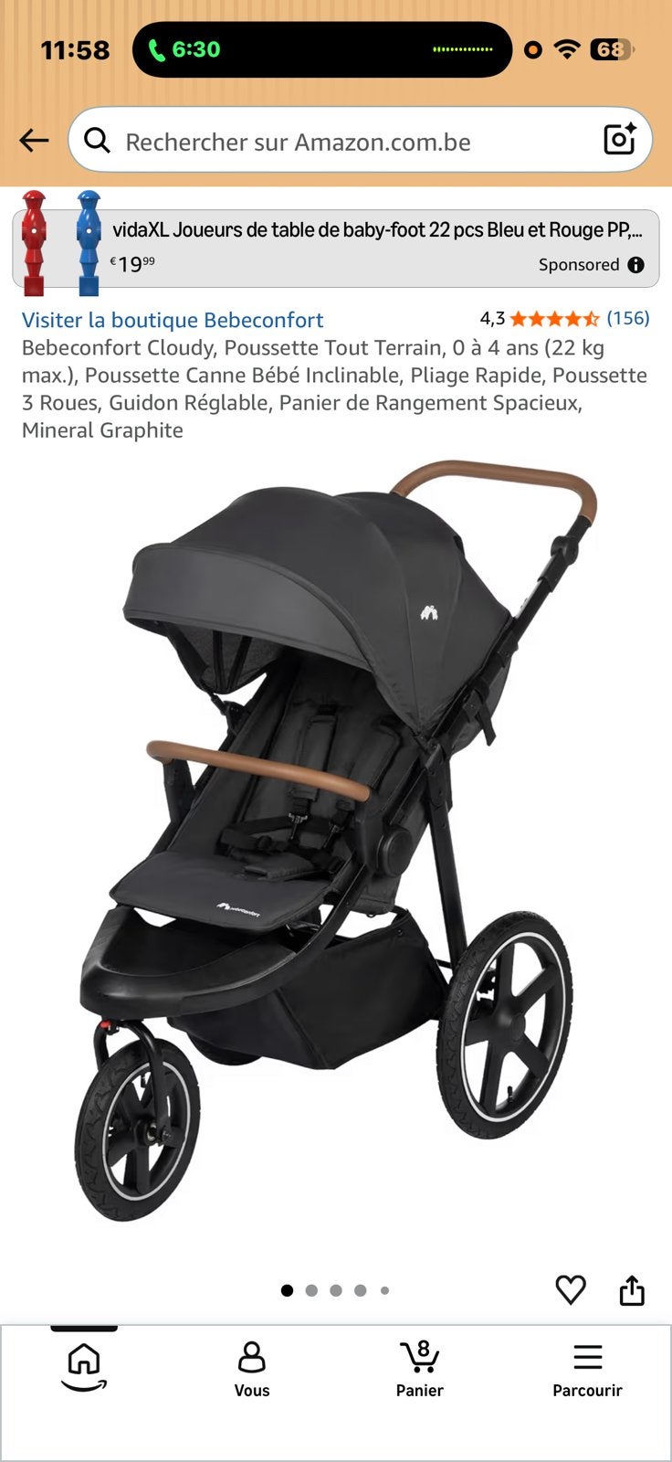 Pousette bebe confort + maxi cosy, Enlèvement, Comme neuf, Poussette, Maxi-Cosi